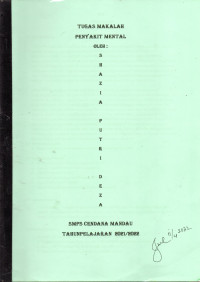 Tugas Makalah Penyakit Mental