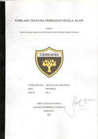 Perilaku Manusia terhadap Gejala Alam