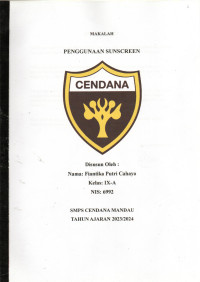 Penggunaan Sunscreen